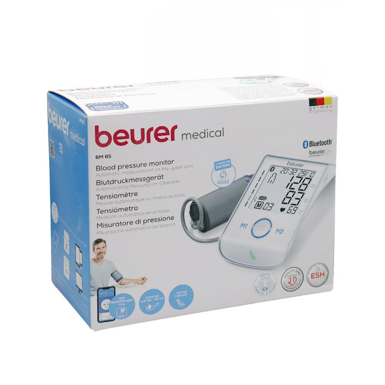 فشار سنج دیجیتال beurerمدلBM85 همراه با شارژر دو سال گارانتی طلایی و ده سال خدمات پس از فروش